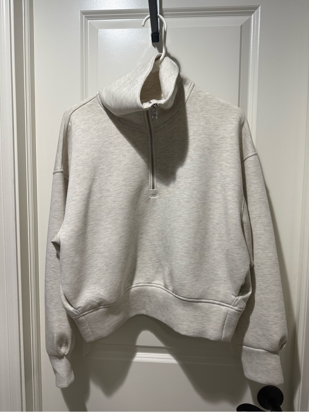 Old Navy Bounce Fleece Quarter Zip Oatmeal Cream